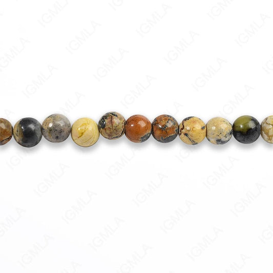 4mm Yellow Turquoise Round Beads
