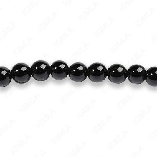 4mm Black Agate Round Beads