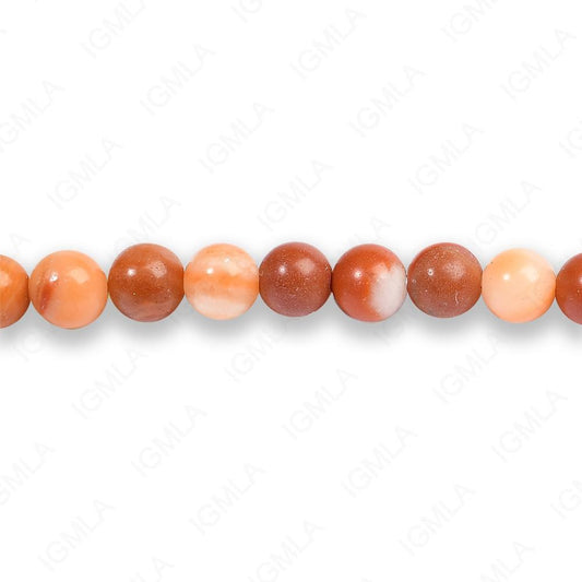 4mm Red Malachite Round Beads