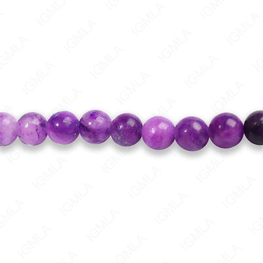 4mm Dyed Sugulite Serpentine Round Beads