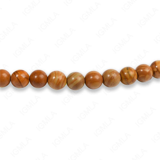 4mm Scenic Picture Jasper Round Beads