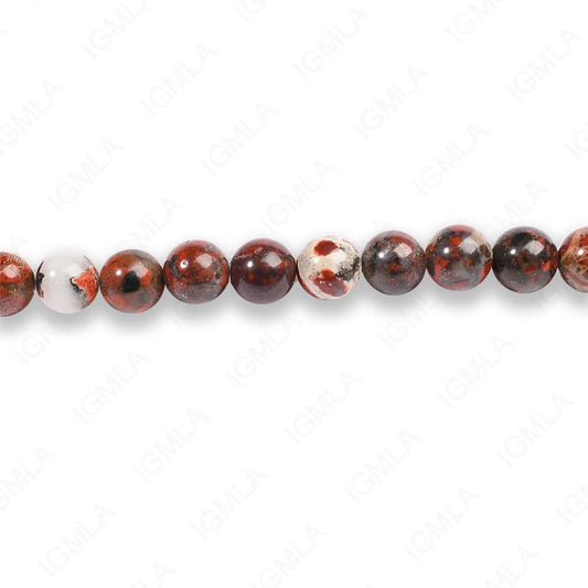 4mm Poppy Jasper Round Beads