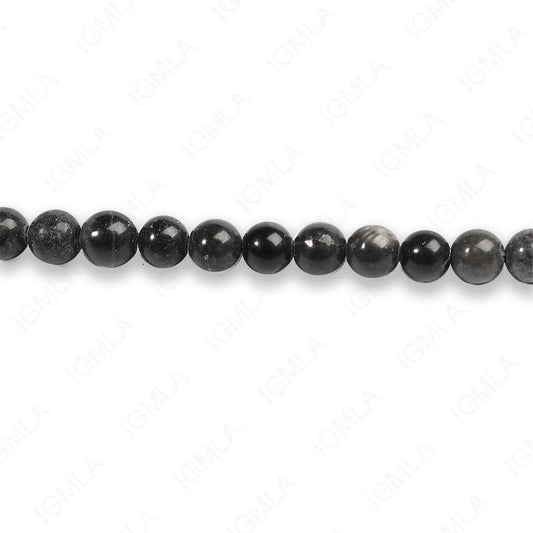 4mm Bull Eye Jasper Round Beads