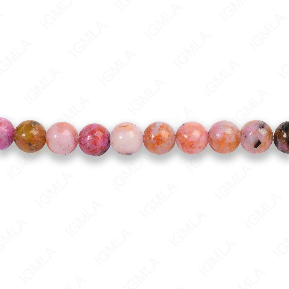 4mm Dyed Purple Moss Jasper Round Beads