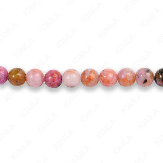 4mm Dyed Purple Moss Jasper Round Beads