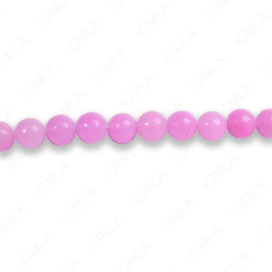 4mm Dyed Purple Serpentine Round Beads