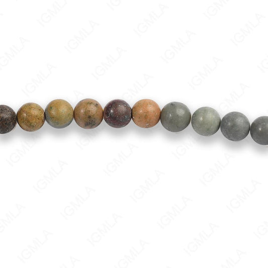 4mm Paint Brush Jaspser Round Beads
