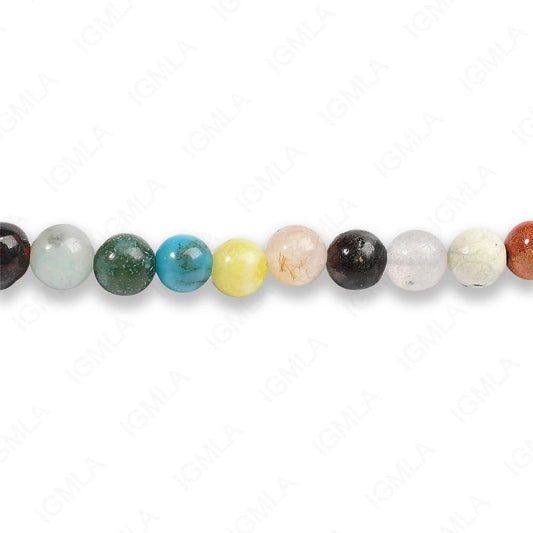 4mm Multi Stone Round Beads