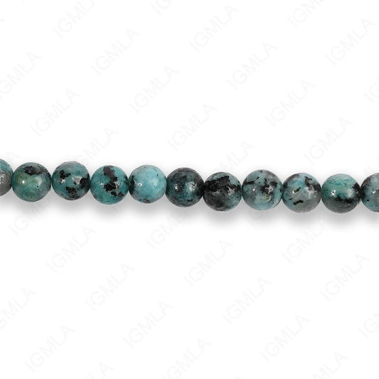 4mm Dyed African Tirq. Granite Round Beads