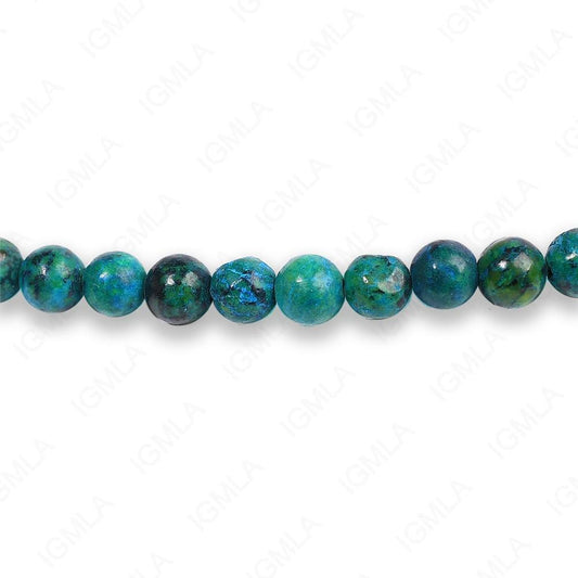 4mm Dyed Azurite Jasper Round Beads