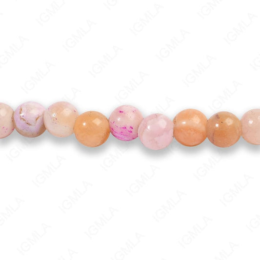 4mm Dyed Chinese Rhodocrosite Round Beads