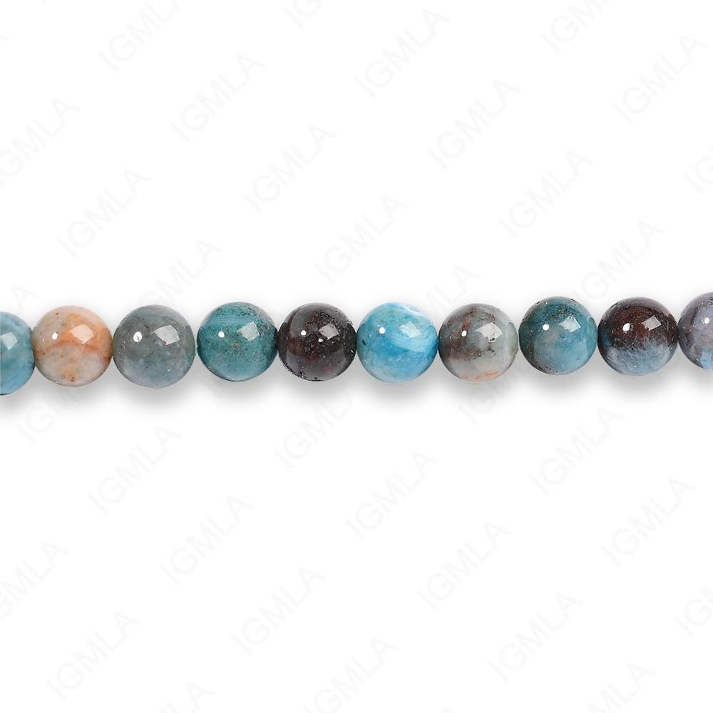 4mm Dyed Blue Crazy Lace Agate Round Beads