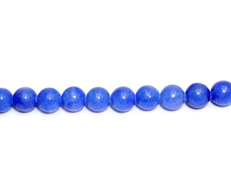8mm Dyed Green Serpentine Round Beads
