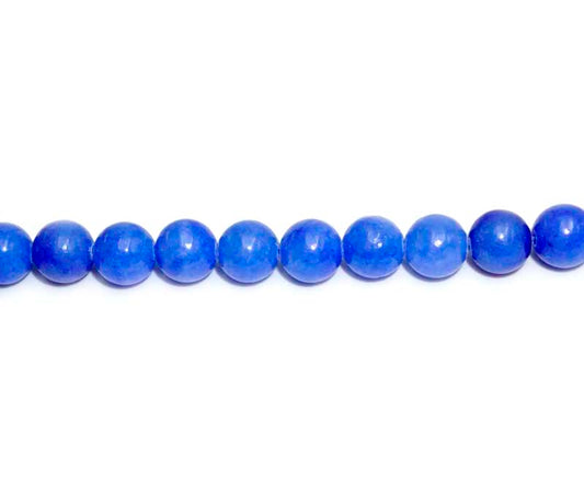 8mm Dyed Green Serpentine Round Beads