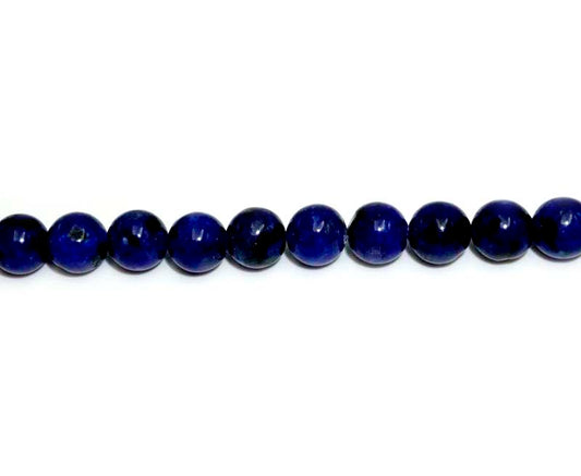8mm Dyed Kiwi Lapis Round Beads
