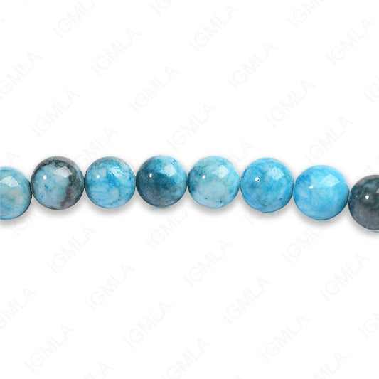 8mm Dyed Blue Amazonite Jasper Round Beads