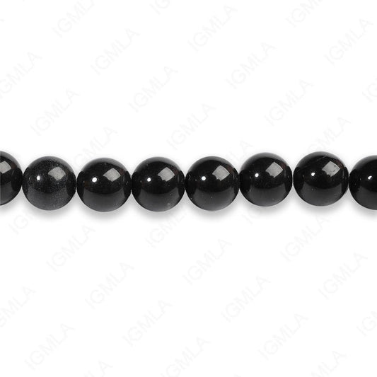8mm Blackstone Round Beads