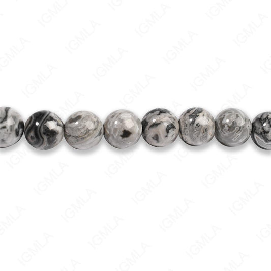 8mm Crazy Lace Jasper Round Beads