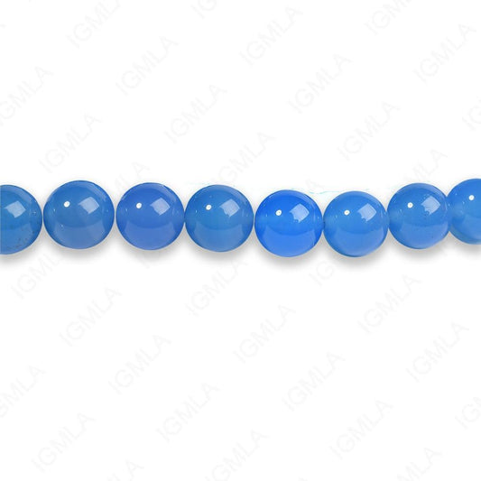 8mm Blue Agate Round Beads