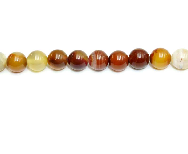 8mm Red Agate Round Beads