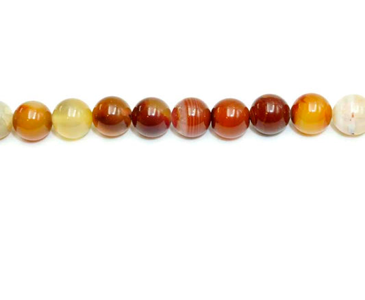 8mm Red Agate Round Beads