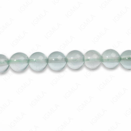 8mm Aqua Glass Round Beads