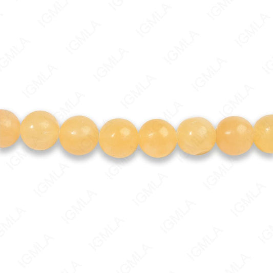8mm Honey Jade Round Beads