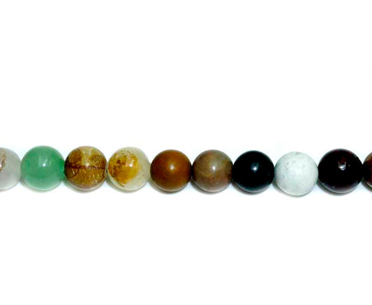 8mm Multi Stone Round Beads