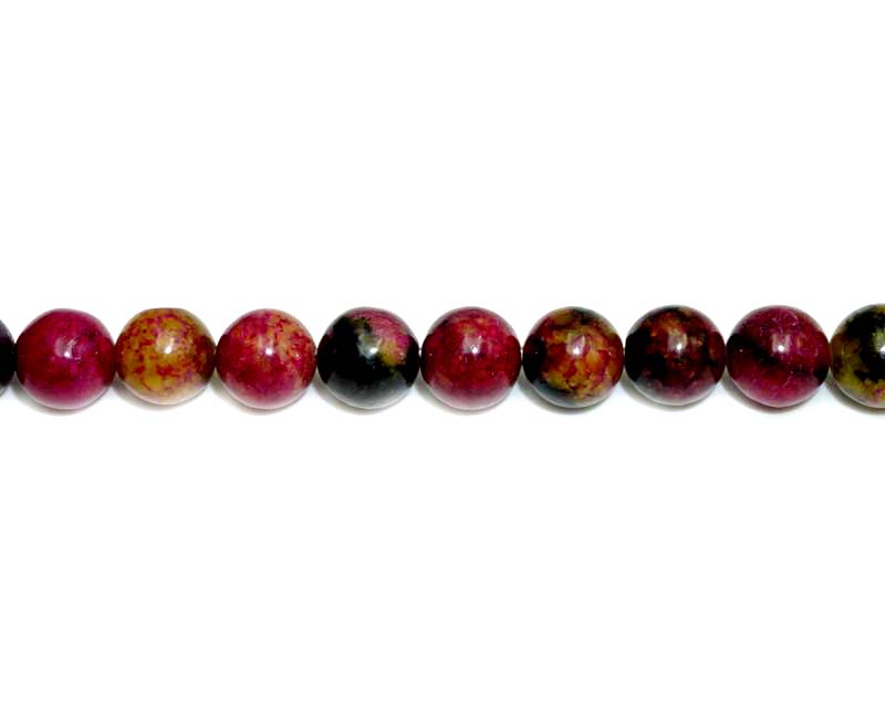 8mm Dyed Red Turtle Jasper Round Beads