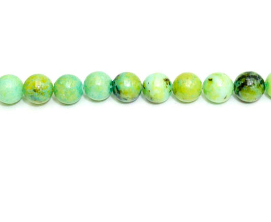 8mm Dyed Flower Chrysocolla Round Beads