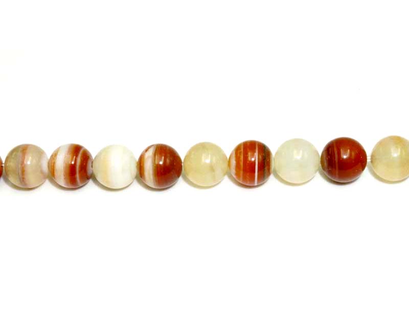 8mm Red Agate Round Beads