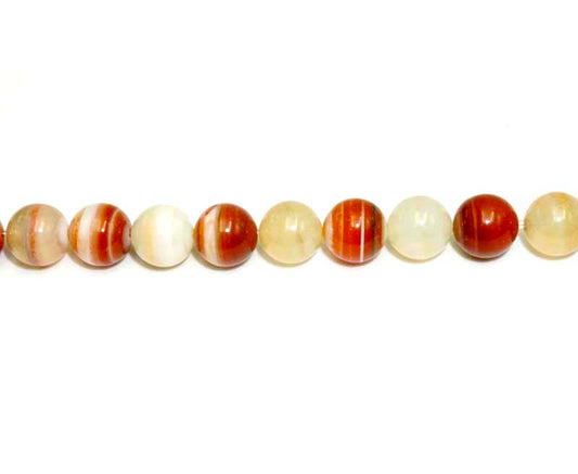 8mm Red Agate Round Beads