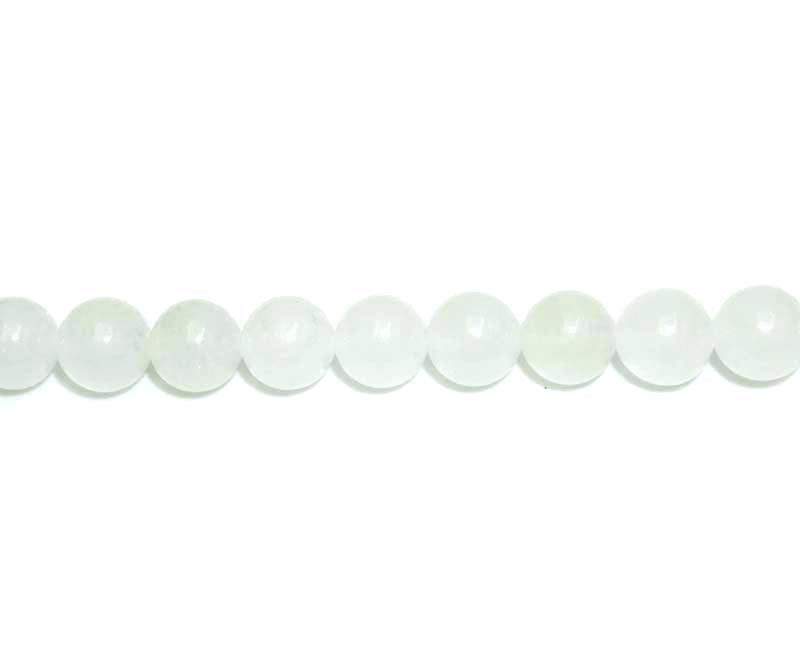 8mm White Quartzite Round Beads