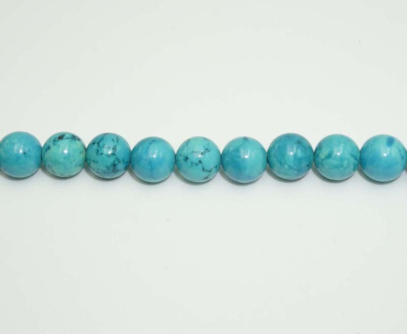 8mm Chinese Turqoise Magnesite Round Beads