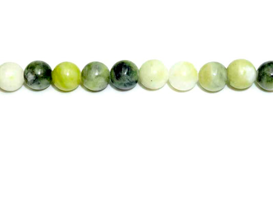 8mm Flower Serpentine Round Beads