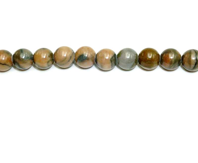 8mm Pattern Agate Round Beads
