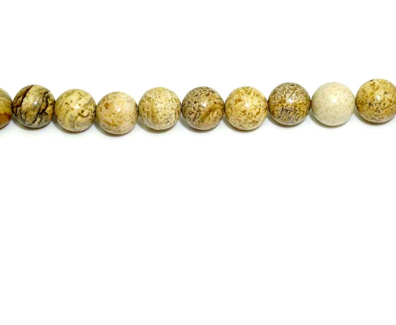 8mm Picture Jasper Round Beads