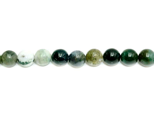 8mm Moss Agate Round Beads
