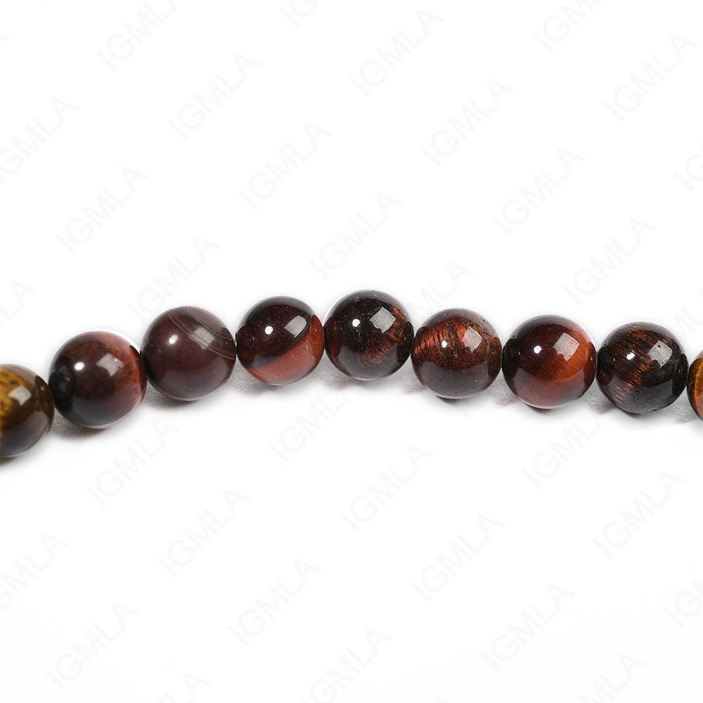 8mm Red Tiger Eye Round Beads