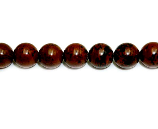 12mm Mahagony Obsidian Round Beads