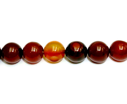 12mm Red Agate Round Beads