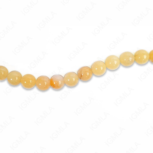 12mm Yellow Jade Round Beads