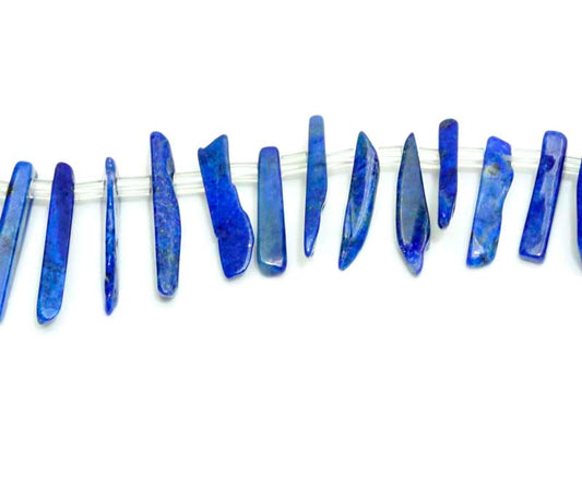 16 inch Lapis W Plastic tubes Sticks Beads