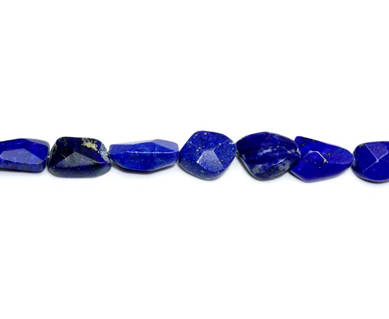 16 inch Lapis Twisted Tube Beads