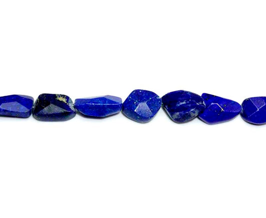 16 inch Lapis Twisted Tube Beads