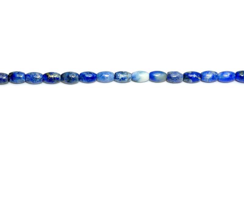 16 inch 4X6mm Lapis Melon Beads