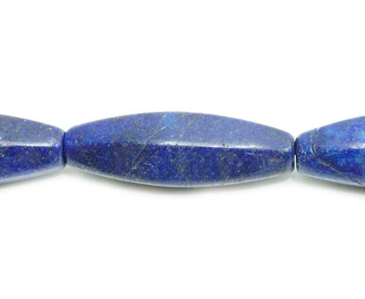 16 inch 12X36mm Lapis Long Oval Beads