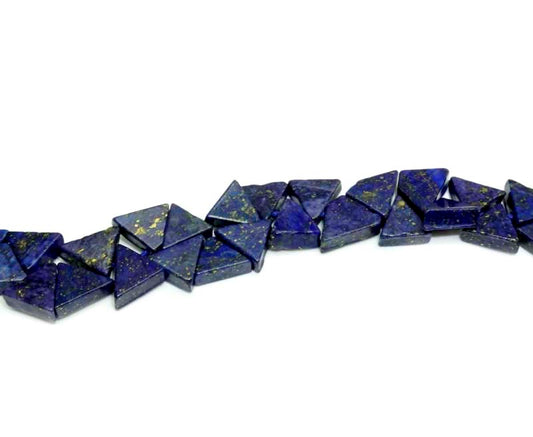 16 inch Lapis Triangle Beads