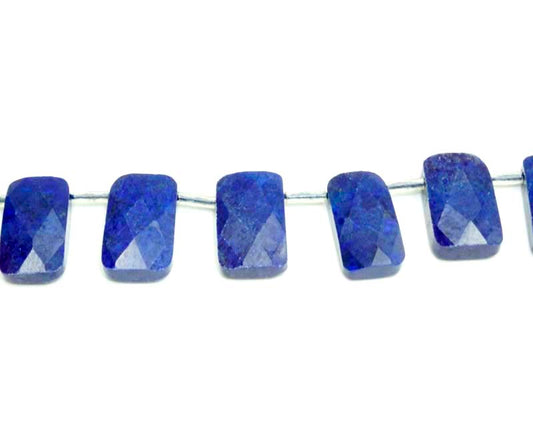 16 inch 10X18mm Lapis Rectangle Faceted Beads