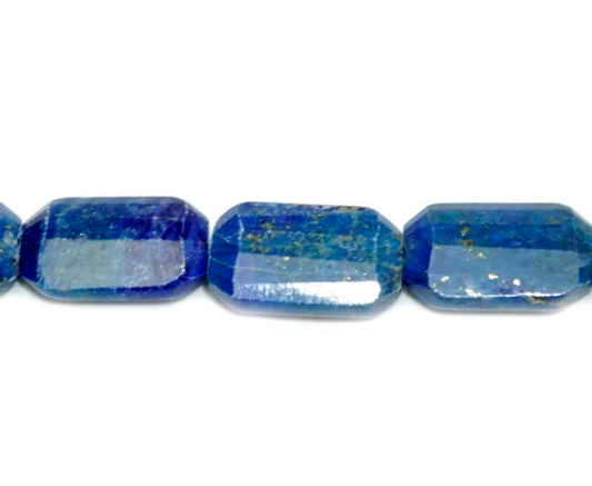 16 inch 10X16mm Lapis Rectangle Faceted Beads